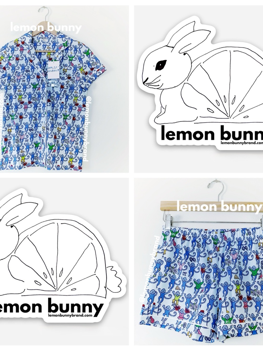 Roller Rabbit Greenwich Monkey Polo Pajamas in Blue Monkey Size XS Brand New NWT